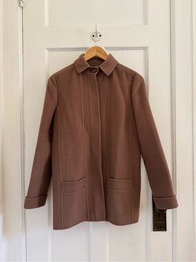 Oscar De La Renta light wool camel jacket for spring or fall